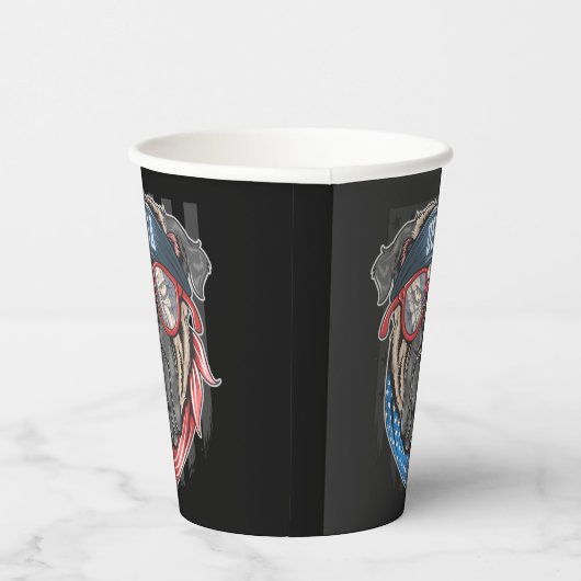 Gobelets En Papier Drapeau américain avec Carlin (Droite)