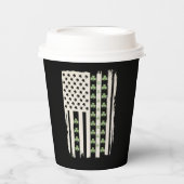 Gobelets En Papier Drapeau américain avec Shamrocks pour St patrick (Recto)
