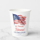 Gobelets En Papier Drapeau américain moderne 4 juillet retraite de l' (Recto)