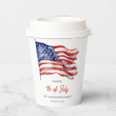 Gobelets En Papier Drapeau américain patriotique 4 juillet Affiche de (Verso)