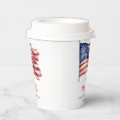 Gobelets En Papier Drapeau américain patriotique 4 juillet Affiche de (Droite)