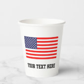 Gobelets En Papier Drapeau américain patriotique 4 juillet fête d'ann (Recto)