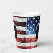 Gobelets En Papier Drapeau américain rouge blanc brillant parties sci (Droite)