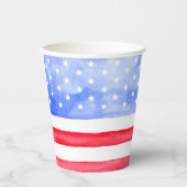 Gobelets En Papier Drapeau américain Stars and Stripes (Recto)