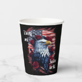 Gobelets En Papier Drapeau américain Stars Stripes Freedom Forever Ea (Verso)