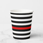 Gobelets en papier drapeau américain Thin Red Line (Verso)