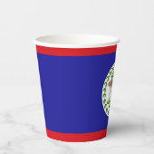 Gobelets En Papier Drapeau bélizien (Recto)
