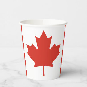 Gobelets En Papier Drapeau canadien patriotique