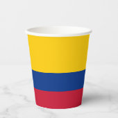 Gobelets En Papier Drapeau Colombie (Recto)