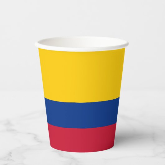 Gobelets En Papier Drapeau Colombie (Recto)