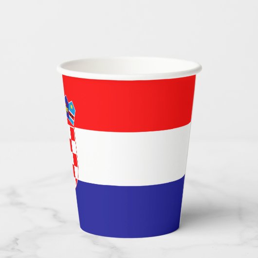 Gobelets En Papier Drapeau croate (Verso)