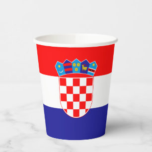 Gobelets En Papier Drapeau Croate