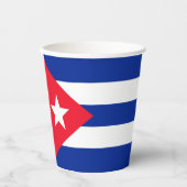 Gobelets En Papier Drapeau Cuba (Recto)