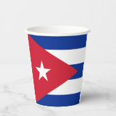 Gobelets En Papier Drapeau Cuba (Recto)
