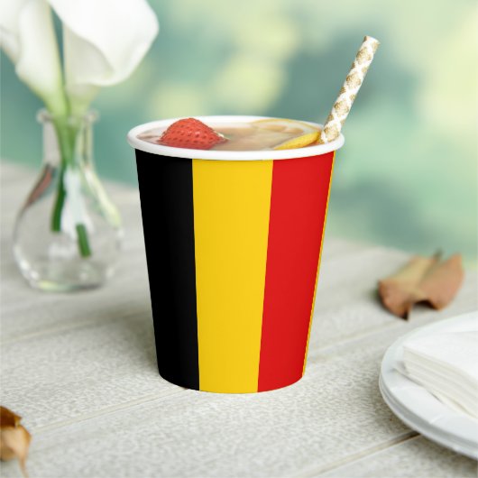 Gobelets En Papier Drapeau de Belgique (Insitu)