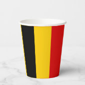 Gobelets En Papier Drapeau de Belgique (Verso)
