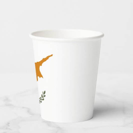 Gobelets En Papier Drapeau de Chypre (Verso)