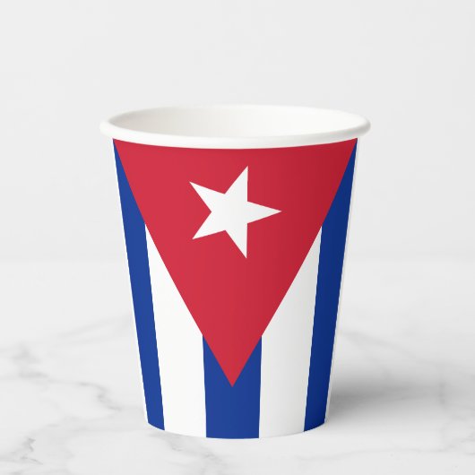 Gobelets En Papier Drapeau de Cuba (Recto)