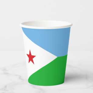 Gobelets En Papier Drapeau de Djibouti