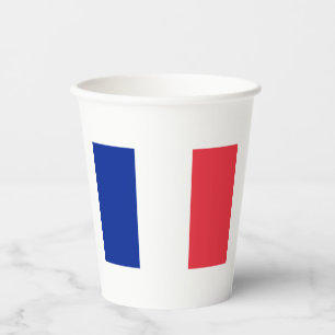Gobelets En Papier Drapeau de France