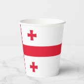 Gobelets En Papier Drapeau de Géorgie (Verso)