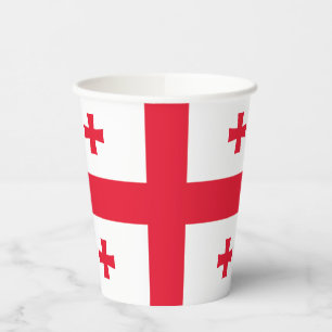 Gobelets En Papier Drapeau de Géorgie