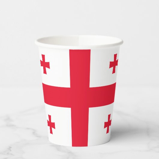 Gobelets En Papier Drapeau de Géorgie (Gauche)