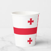 Gobelets En Papier Drapeau de Géorgie (Recto)