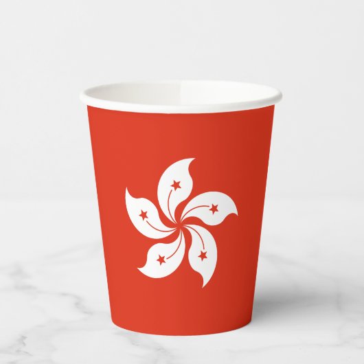 Gobelets En Papier Drapeau de Hong Kong (Gauche)