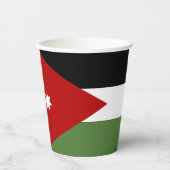 Gobelets En Papier Drapeau de Jordanie (Recto)