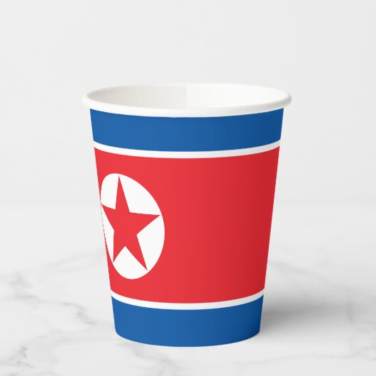 Gobelets En Papier Drapeau de la Corée du Nord (Gauche)