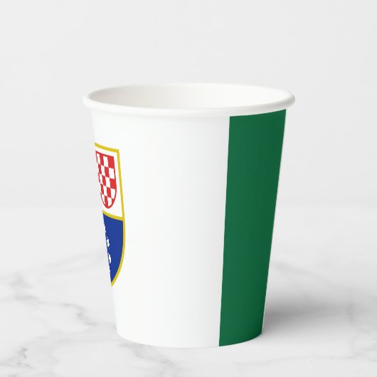 Gobelets En Papier Drapeau de la Fédération de Bosnie (Verso)