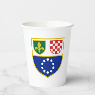 Gobelets En Papier Drapeau de la Fédération de Bosnie-Herzégovine