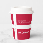 Gobelets En Papier Drapeau de la fête nationale danoise Danmark Grund (Verso)