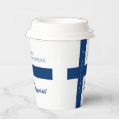 Gobelets En Papier Drapeau de la fête nationale finlandaise (Droite)