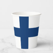 Gobelets En Papier Drapeau de la Finlande (Recto)