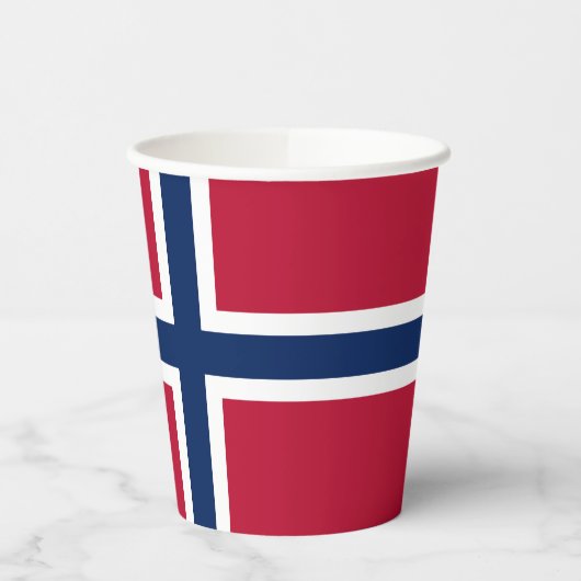 Gobelets En Papier Drapeau de la Norvège (Gauche)