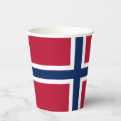 Gobelets En Papier Drapeau de la Norvège (Recto)