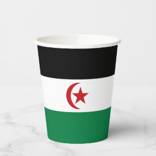 Gobelets En Papier Drapeau de la République arabe sahraouie démocrati
