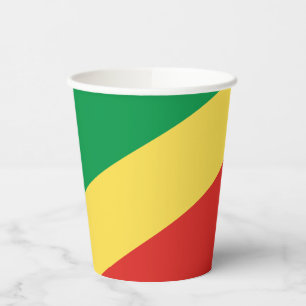 Gobelets En Papier Drapeau de la République du Congo