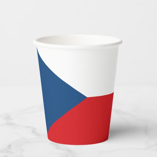 Gobelets En Papier Drapeau de la République tchèque (Recto)