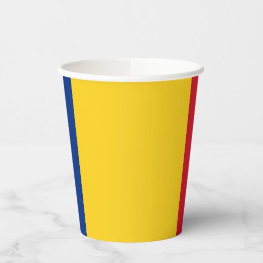 Gobelets En Papier Drapeau de la Roumanie (Gauche)