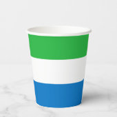 Gobelets En Papier Drapeau de la Sierra Leone (Verso)