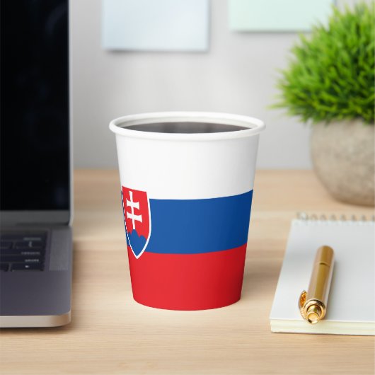 Gobelets En Papier Drapeau de la Slovaquie (Insitu)