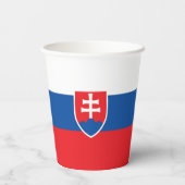 Gobelets En Papier Drapeau de la Slovaquie (Verso)
