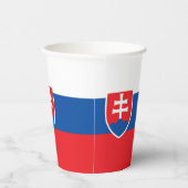 Gobelets En Papier Drapeau de la Slovaquie (Droite)