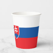 Gobelets En Papier Drapeau de la Slovaquie (Recto)