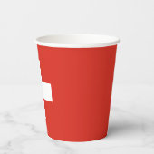 Gobelets En Papier Drapeau de la Suisse (Verso)