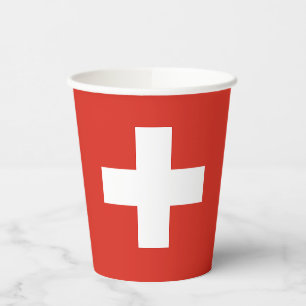 Gobelets En Papier Drapeau de la Suisse