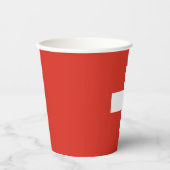 Gobelets En Papier Drapeau de la Suisse (Recto)